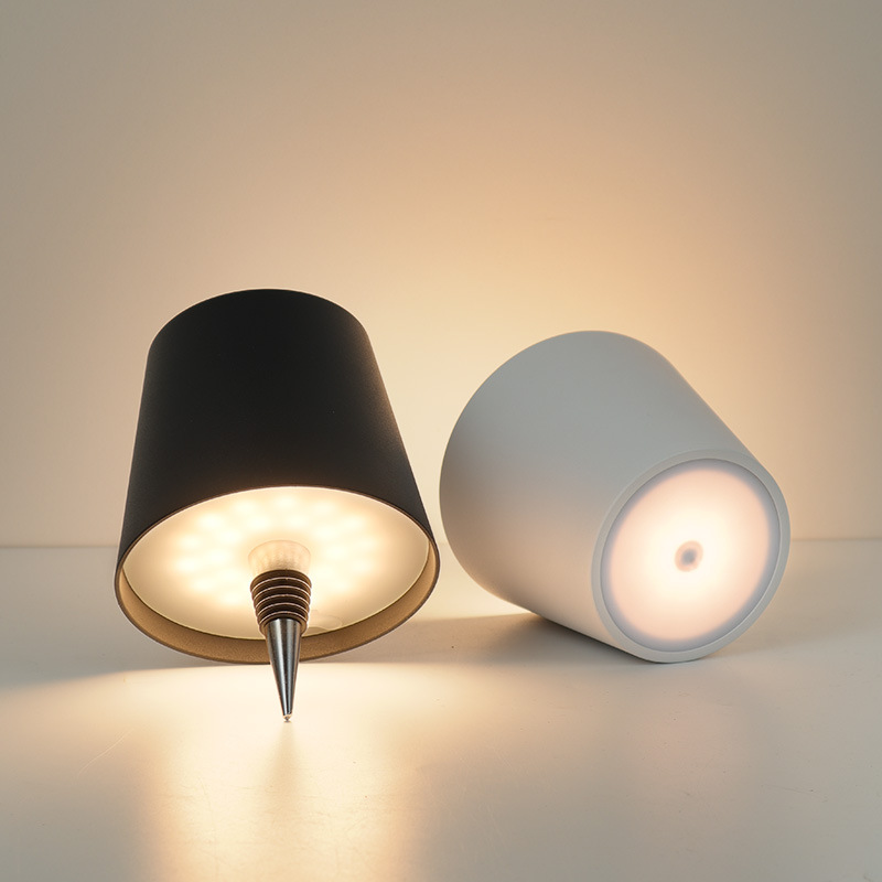 Yellow Cordless Tri-Color Wine Bottle LED Lamp