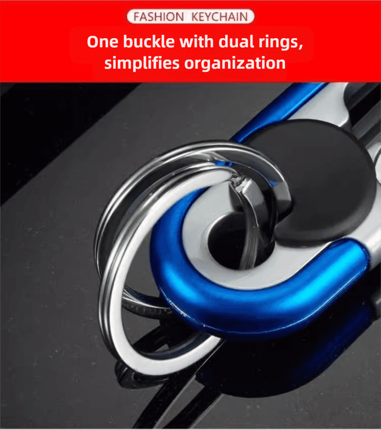 3pc Carabiner Keychain Durable Zinc Alloy Secure Twist Lock Dual Key Rings Black