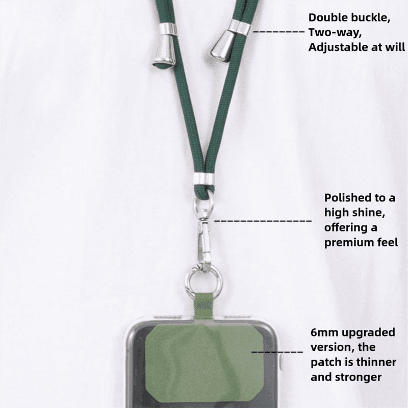 Crossbody Phone Straps 3-Pack Adjustable Purple Heavy Duty Nylon Lanyards Dual Wear Modes Ultra-Slim 0.6mm Patch