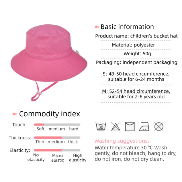 2-Pack Blue Seahorse Pattern Kids Sun Hat and Travel Beach Fisherman Cap(M Size for Head Circumference 52-54) - Breathable UV Protection Cap