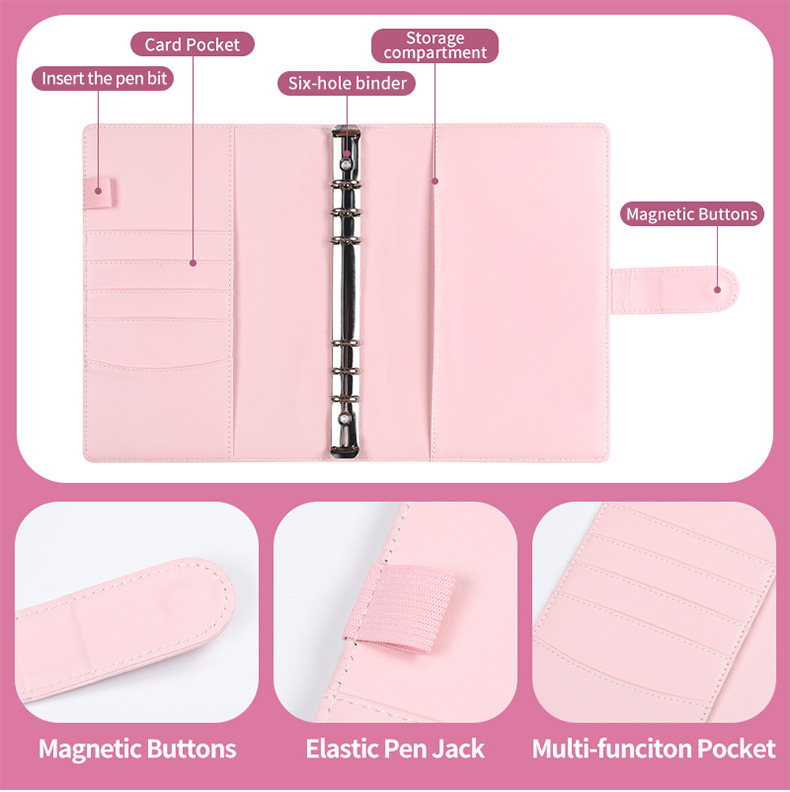 White 100 Envelope Savings Challenge Binder - A5 Budget Planner & Money Organizer with Zipper Pockets - Perfect for Couples & Families