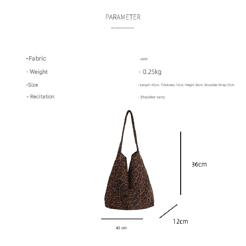 Shoulder Bag Unique Design Felt Fabric Tote Bag Trendy Minimalist Style 45cm Long 36cm High