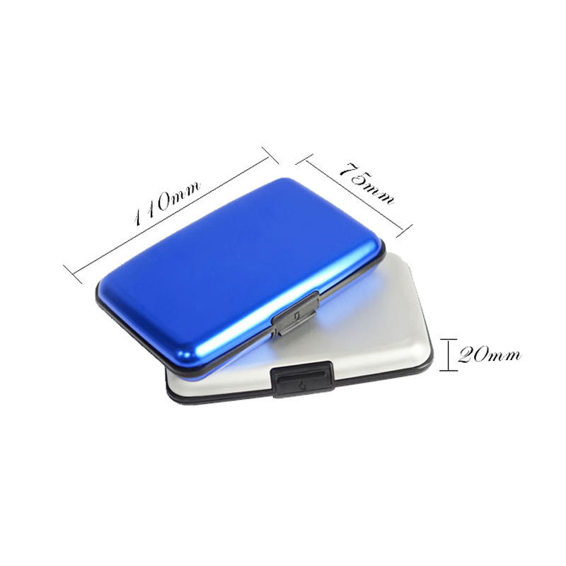 3-Pcs Brown Slim Aluminium Credit Card Holder RFID Blocking Wallet Hard Shell Case Business Card Organiser Lightweight Pocket Size for Everyday Use