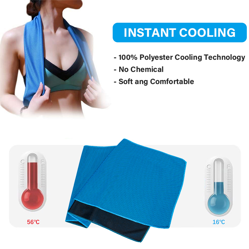 Rose red 5 Pack Instant Cooling Towel Set Soft Breathable Sports Sweat Towel for Gym Yoga Running Hiking and Outdoor Activities 30x80cm