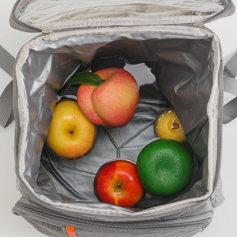 Insulated Cooler Backpack Large Capacity 20.5L Leakproof Thermal Waterproof Soft Sided Grey