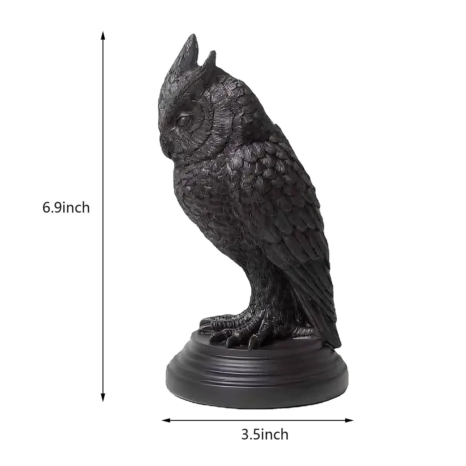 2-PCS Resin Gothic Owl Candlestick Holder Halloween Home Decor Vintage Animal Statue Candle Stand for Table Centerpiece and Party