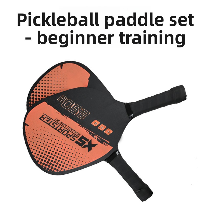 Green Pickleball Paddles Set of 2 Lightweight Wood Rackets with 4 Pickleballs and Carry Bag Outdoor Sports Equipment for Beginners