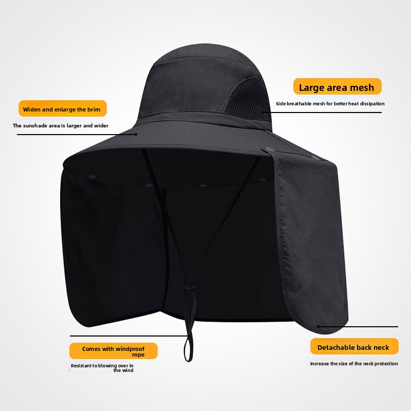 Pink UPF 50+ Sun Protection Fishing Hat Wide Brim Neck Flap Quick Dry Bucket Hat for Outdoor Hiking and Gardening