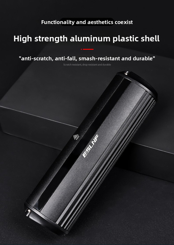 EOS610 1000 Lumen Anti-Glare Bike Light with Single Bracket Mount - USB Rechargeable LED Headlight 2000mAh - Waterproof Aluminium Horizontal Front Lamp for MTB & Road