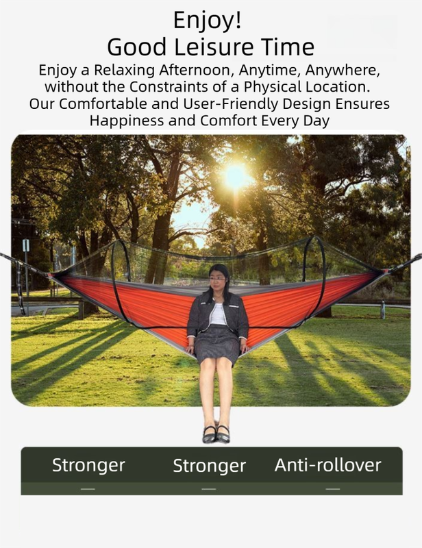 290 x 140CM Professional Nylon Hammock with Integrated Mosquito Net & Sunshade - 2-Person Anti-Rollover Camping Swing with Heavy-Duty Installation Kit (Light Green)