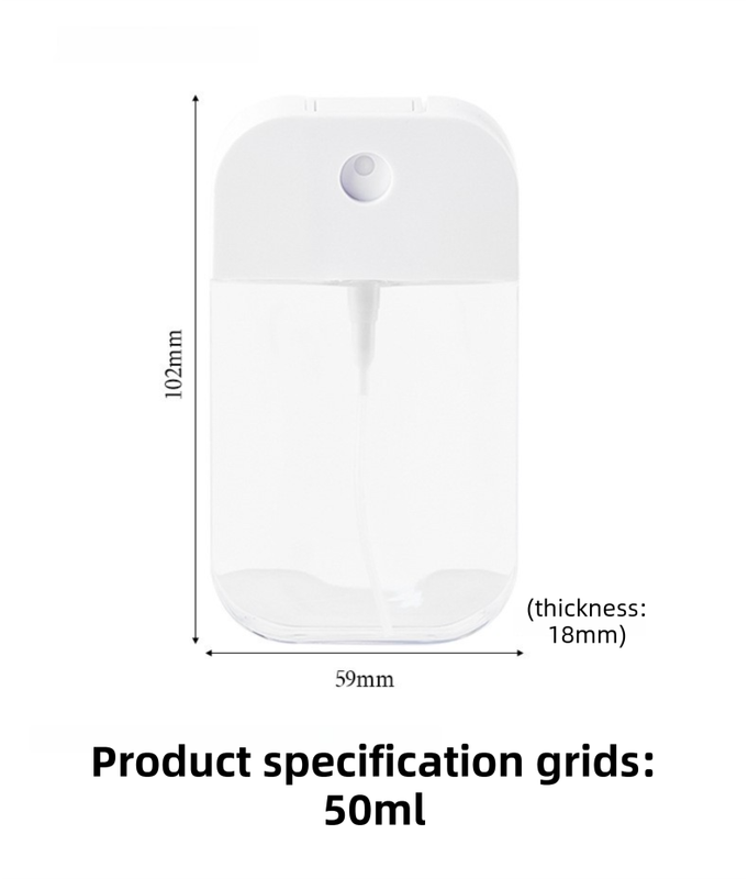 3-Pack Ultra-Slim 50ml Card-Style Travel Spray Bottle with Purple Silicone Sleeve - Portable ABS/PETG Refillable Hydration Sprayer