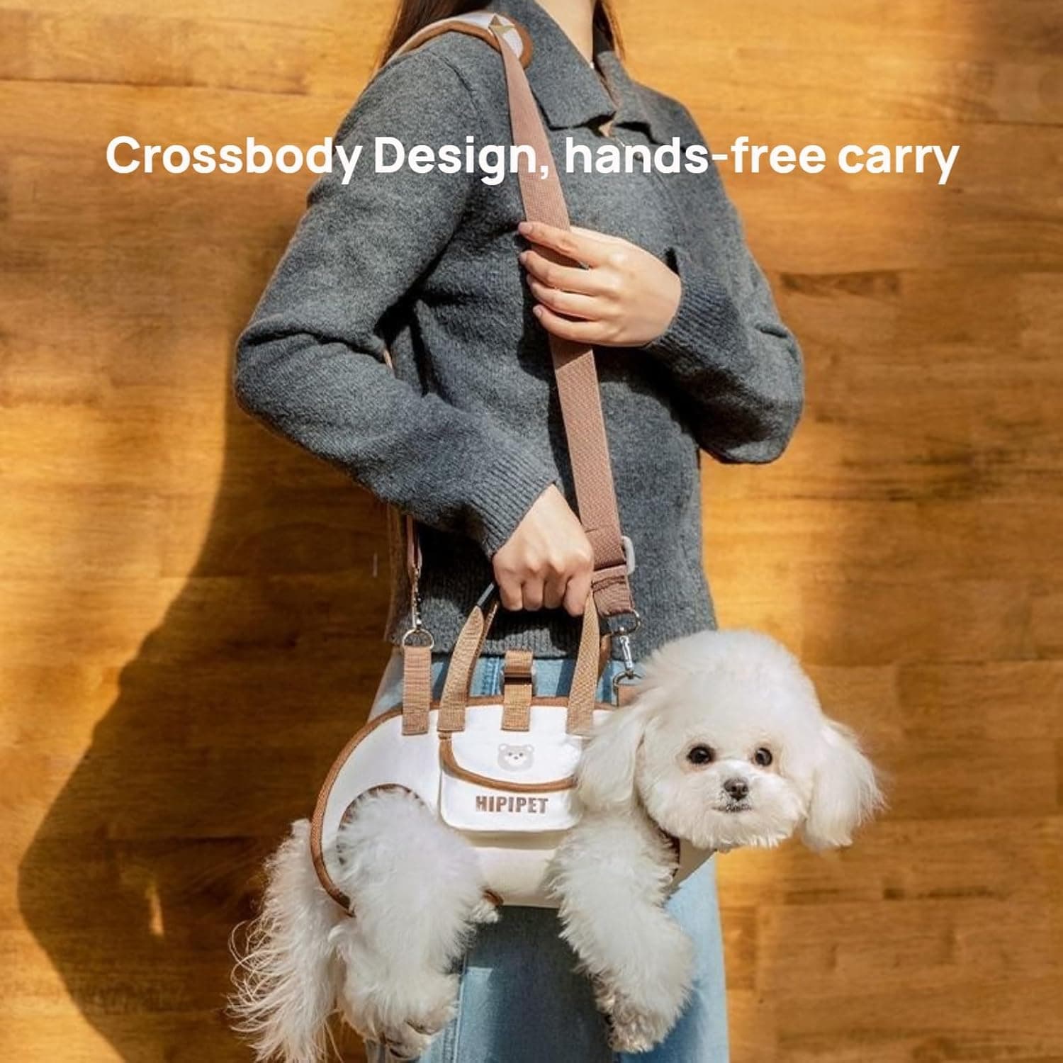 4-in-1 Multi-Functional Pet Carrier Bag Lightweight Breathable Travel Sling for Cats and Dogs XL Beige