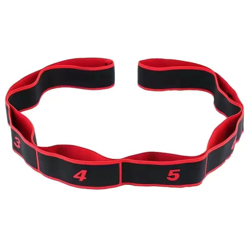 Red 3 Pack Multi-Loop Yoga Stretching Strap with Numbered Sections 90cm Elastic Resistance Band for Dance Pilates Body Sculpting Australian Fitness Gear