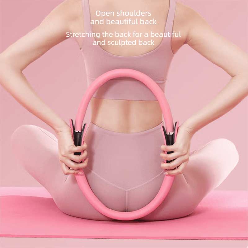 Grey Pilates Ring Exercise Tool – High-Elasticity Yoga Ring for Core Strength, Postpartum Recovery, Glute Toning & Full-Body Workout (Unisex)