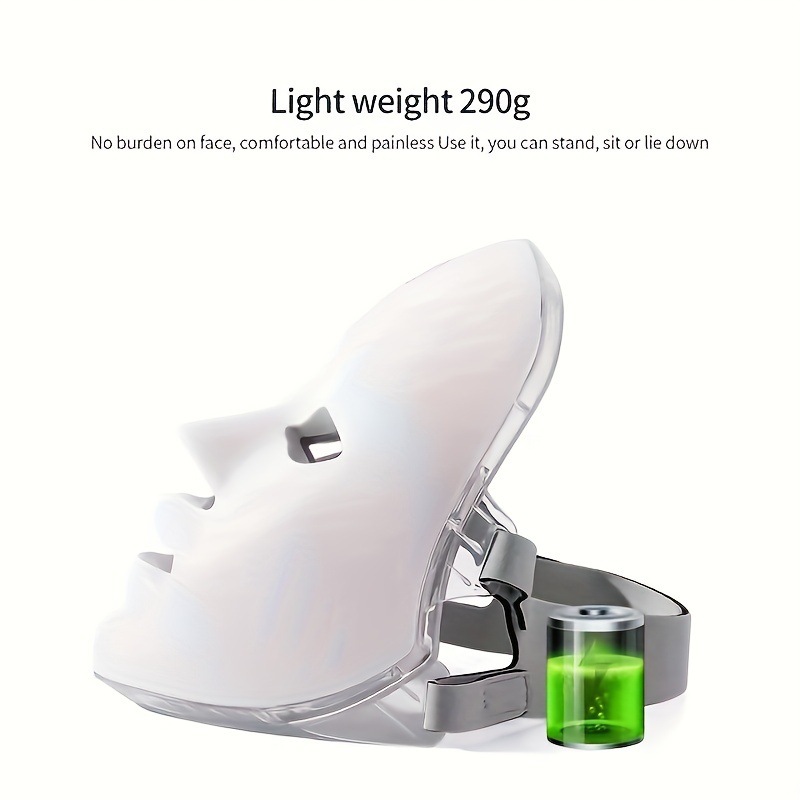 7-Color LED Face Mask with 112 Photon LED Chips Lightweight 290g Beauty Device for Home Skincare and Facial Comfort in Australia