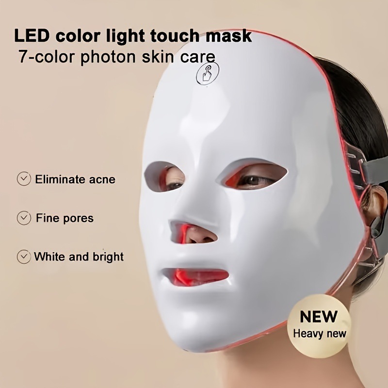 7-Color LED Face Mask with 112 Photon LED Chips Lightweight 290g Beauty Device for Home Skincare and Facial Comfort in Australia