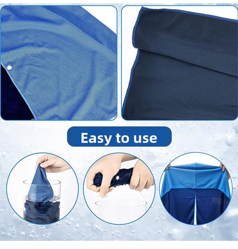 Cooling Hooded Towel Instant Cooling U-Shaped Quick Dry Green