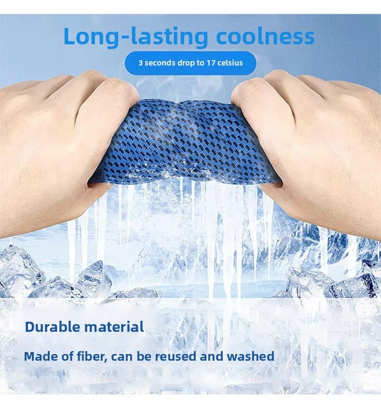 Cooling Hooded Towel Instant Cooling U-Shaped Quick Dry Green