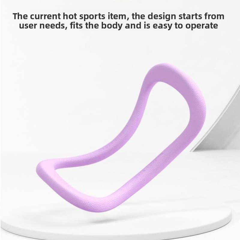 2-PCS Pink Multifunctional Yoga Ring Pilates Circle Soft TPE Double Arc Design for Calf Relaxation and Posture Correction