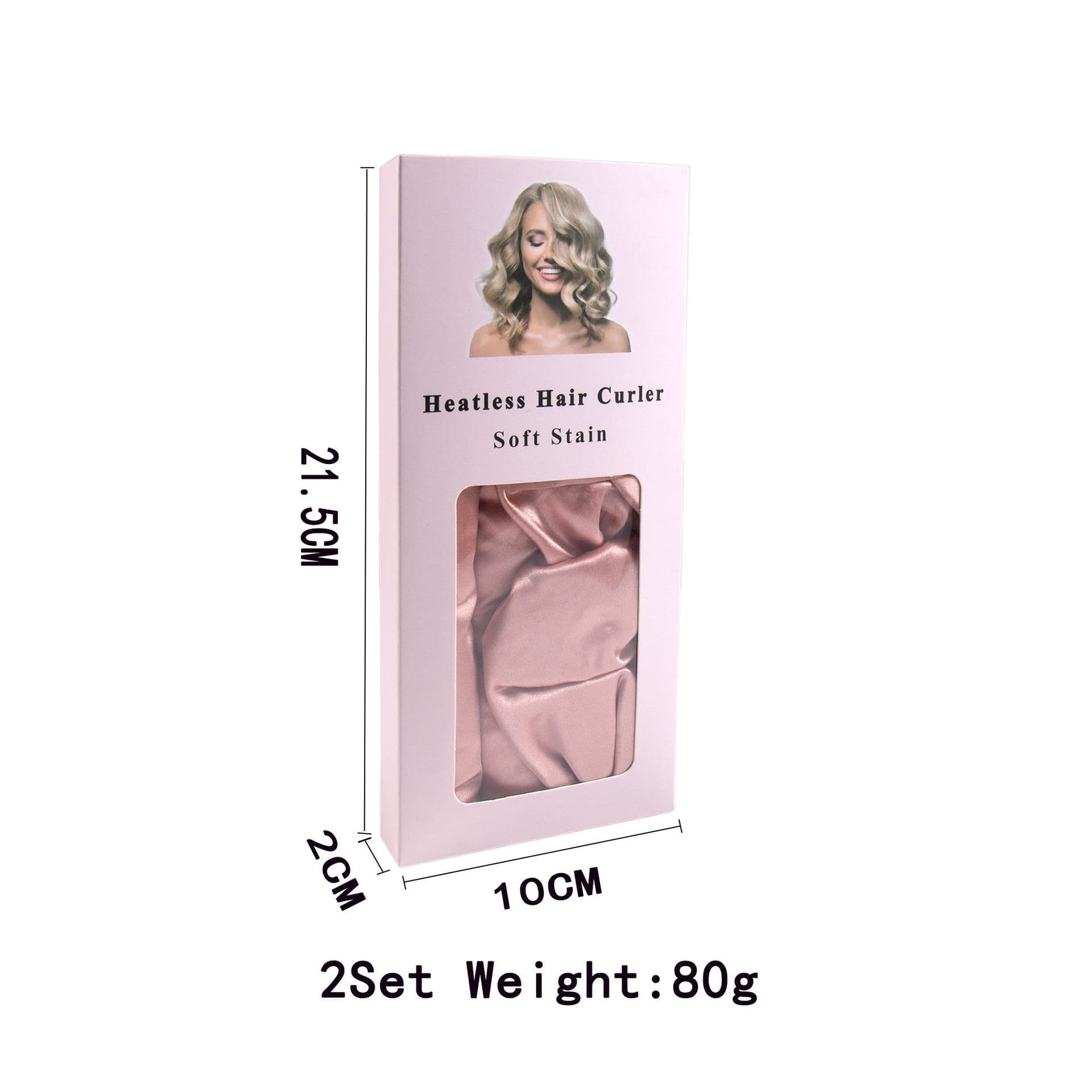 Pink Heatless Hair Curler Set with Satin Ribbon and Sleep Caps for Overnight Big Waves Easy Damage-Free Styling Solution for Local Women Professional Kit