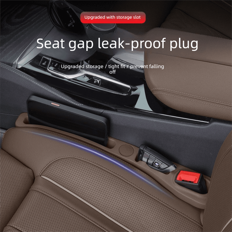 Car Seat Gap Filler Strip Integrated Storage Slot Universal Organizer Black