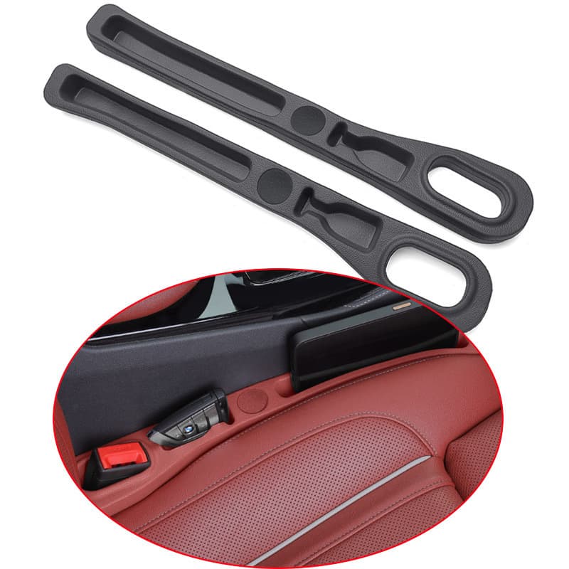 Car Seat Gap Filler Strip Integrated Storage Slot Universal Organizer Black