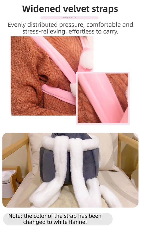 Pink 2-in-1 Ultra-Soft Plush Pet Carrier & Mobile Bed - Portable & Lightweight Cute Rabbit Ear Design Travel Cabin (XL 38 x 25 x 30CM)
