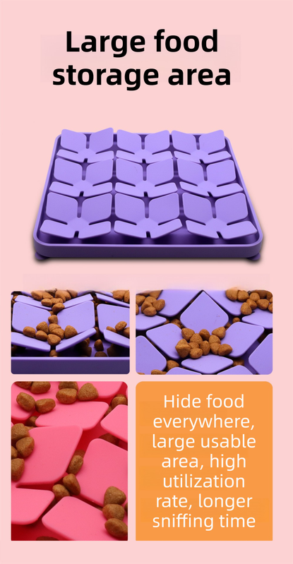 Pink Food-Grade Silicone Pet Lick Mat for Perfect Distraction - 3D Textured Slow Feeder & Dental-Cleanner with Powerful Suction