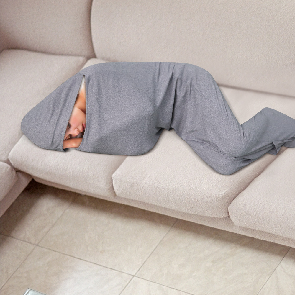 Soft Fleece Wearable Shark Sleeping Bag - Thickened Anti-Kick Warm Onesie and Mobile Sleep Cabin for Kids (S 140x35CM)