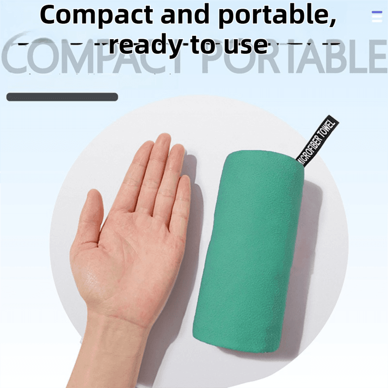 Microfiber Double-Sided Fleece Towel Set Rapid Drying 40x80CM 76x152CM Blue