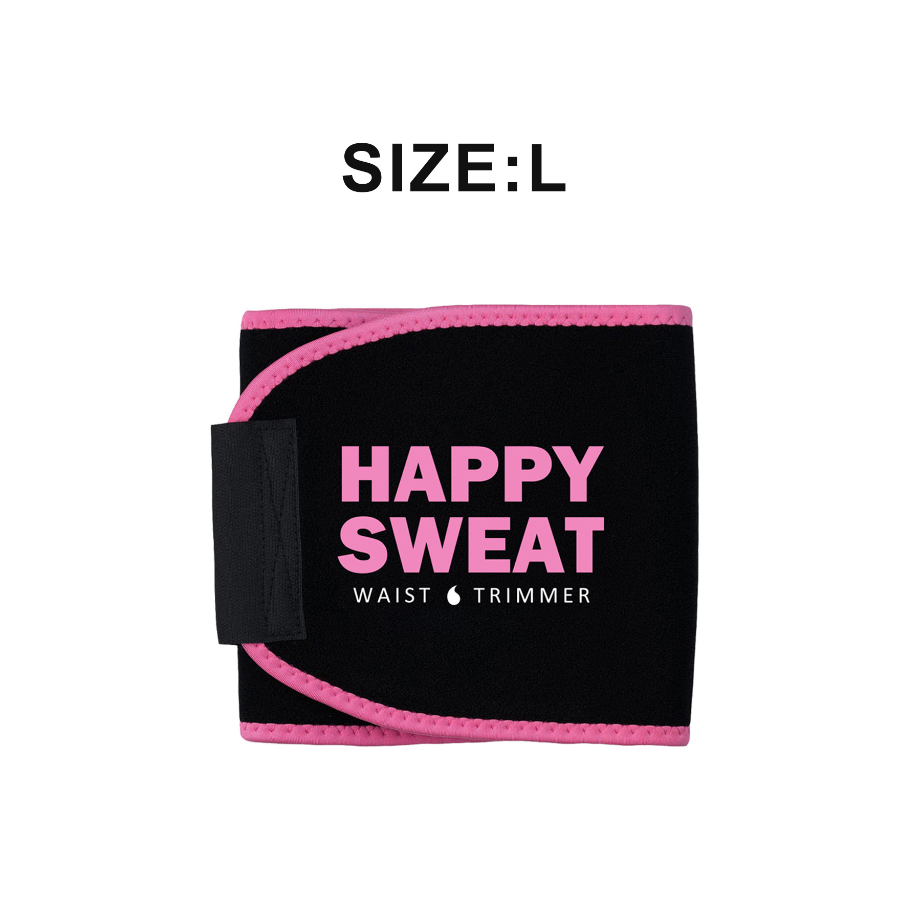 Pink Premium Seamless Waist Trimmer and Body Shaper (L Size) - Postpartum Recovery & Fitness Sweat Belt for Lumbar Support