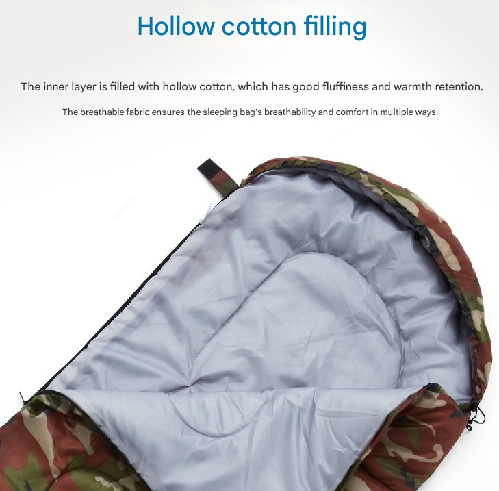 Navy-blue 0.7kg Ultra-Lightweight Compact Sleeping Bag | Portable Outdoor Camping & Travel Gear | Breathable Warm Weather Sleep System