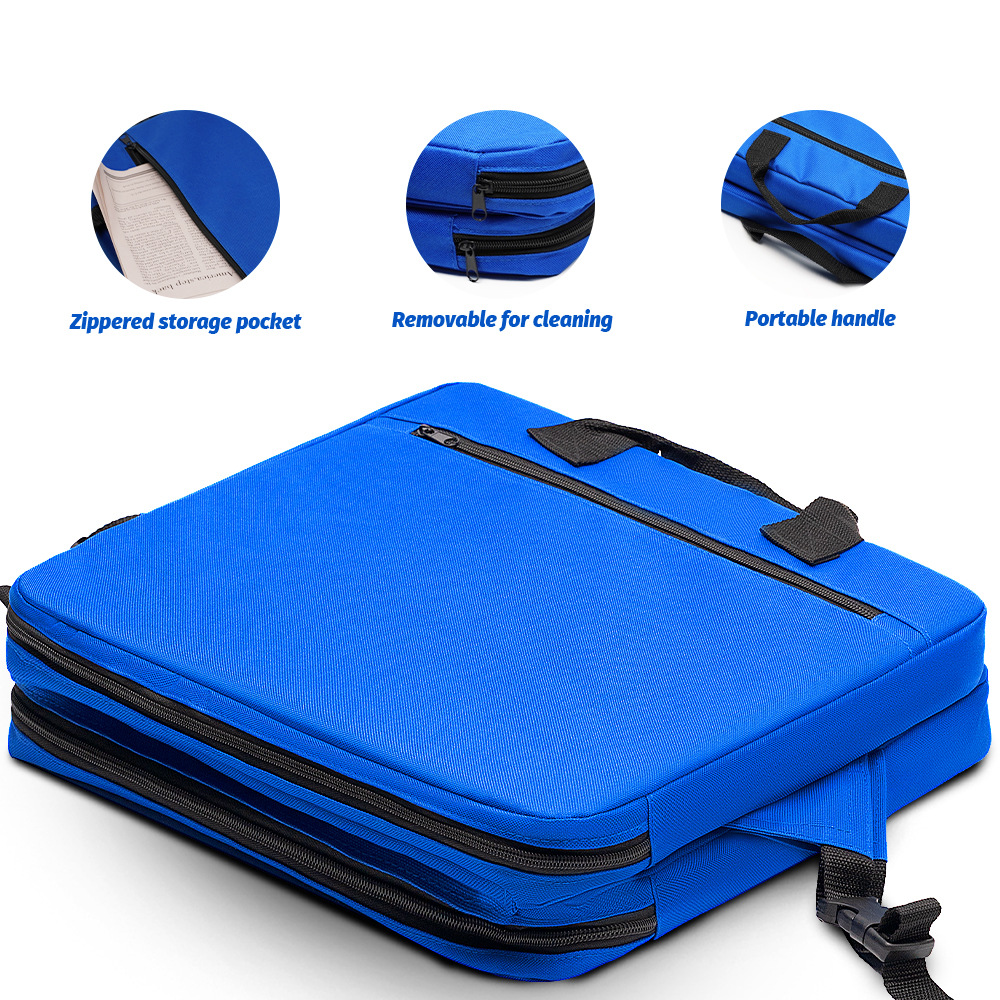 Blue Portable Foldable Outdoor Seat – Multi-Functional Stadium & Boat Chair with Carry Handle