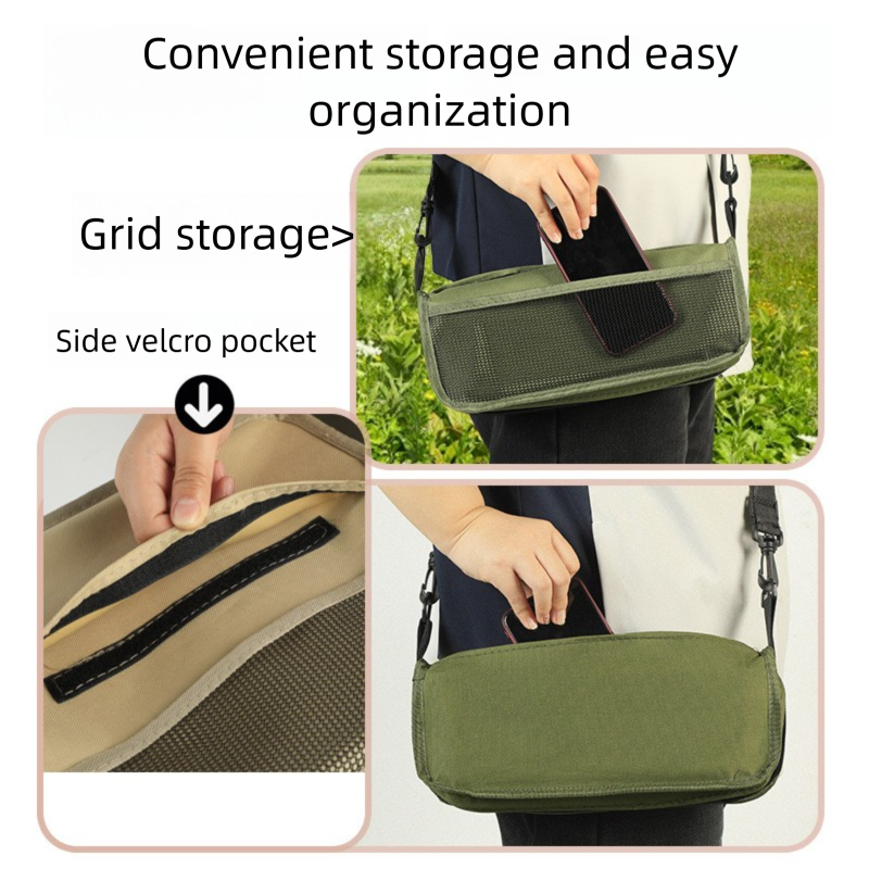 Green Portable Folding Backpack Stool with Carrying Case – Compact, Durable Outdoor Seat for Camping, Hiking, Fishing & Travel(large size)