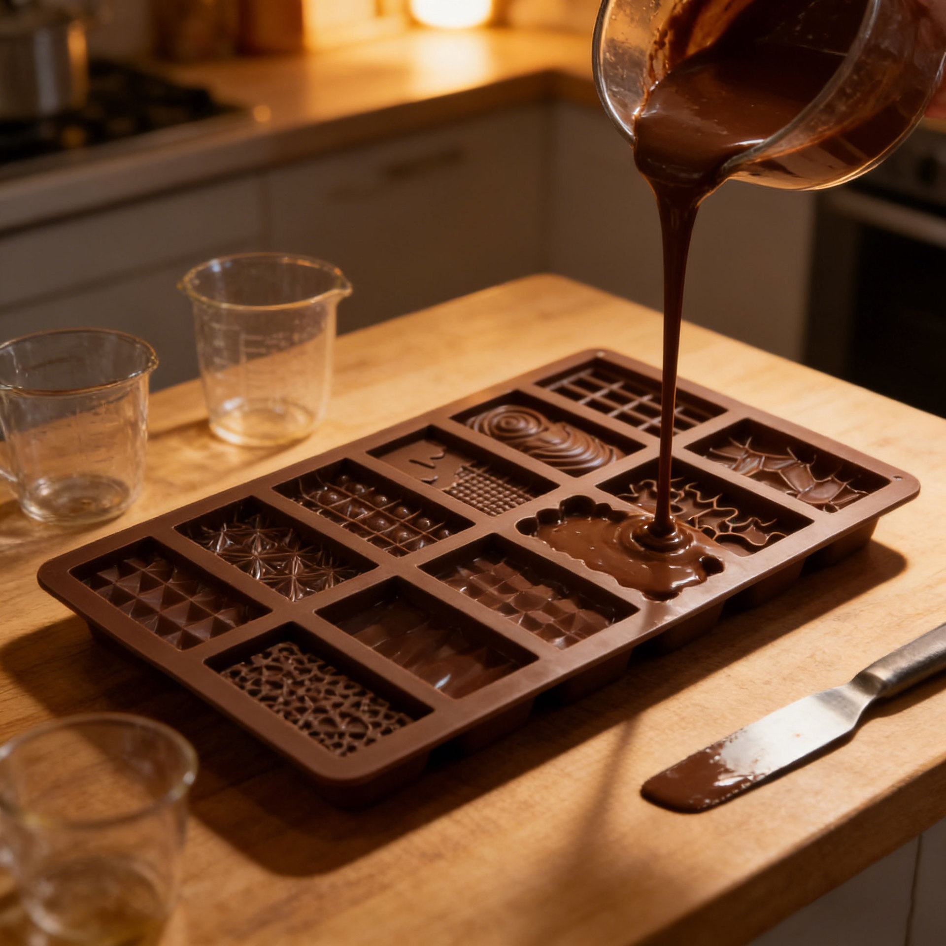 5-Piece Silicone Chocolate Mold Set – Food-Grade, Easy Release, Heat-Resistant Baking Molds for Chocolate, Candy, Ice and Desserts