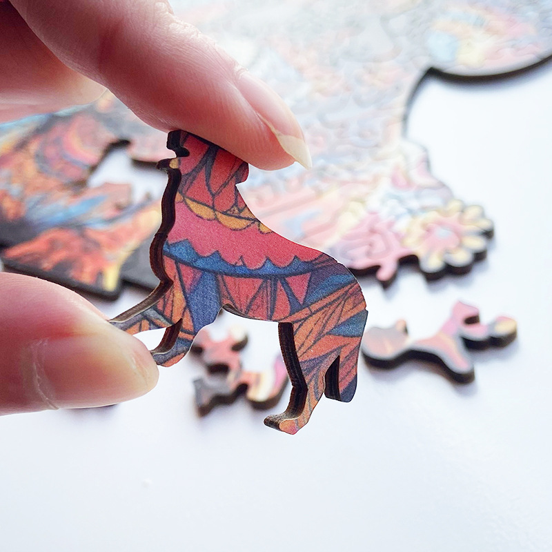 Irregular-Shaped Puzzle – A3 Size (33×43cm), 210-Piece Design, 4mm Thickness, Compact Packaging(Curly-haired cat)