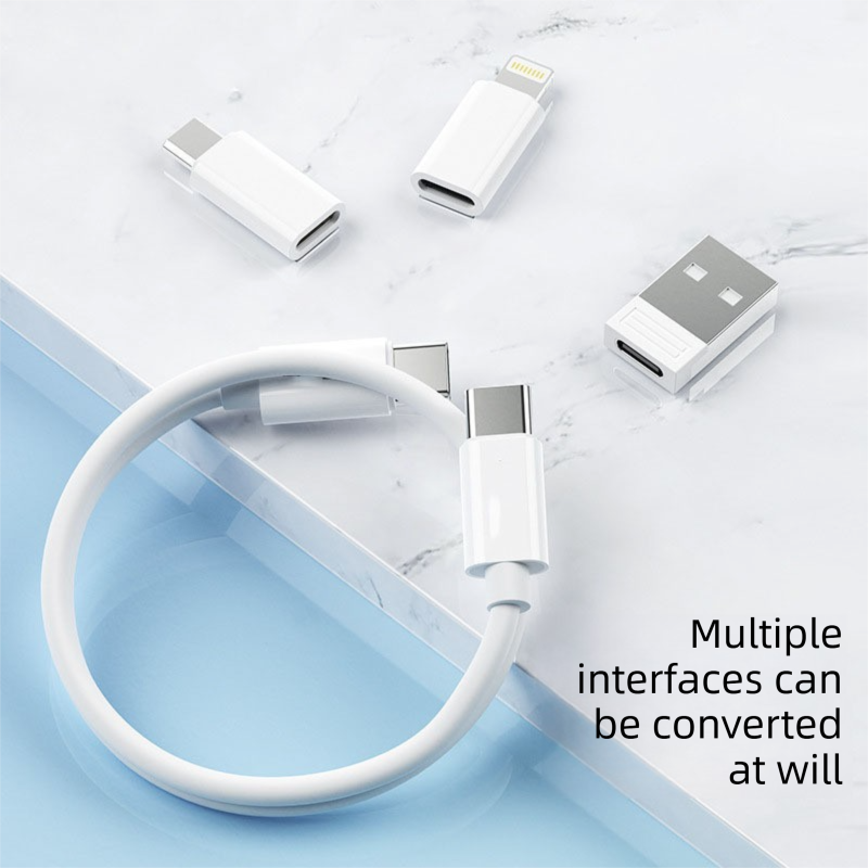 2-Pack Black and white 60W Fast Charging Cable Kit with Storage Box - 5-in-1 Multi-Interface Data Cable Set with Phone Stand & SIM Ejector Tool - Universal Compatibility for iPhone, Android, and Type-C Devices - Portable Travel Gadget Organizer