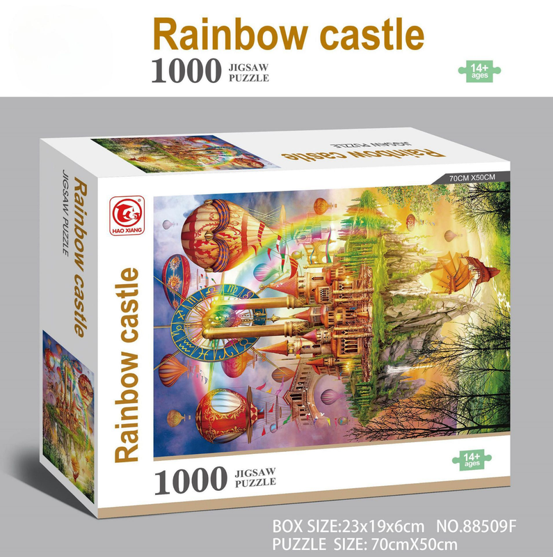 1000 piece Jigsaw Puzzle for Adults - Landscape Cityscape Art, Premium Quality Paper Cardboard, 70x50cm Finished Size, Stress Relief Brain Game Gift for Ages 14+ 【Moonlight Hut】