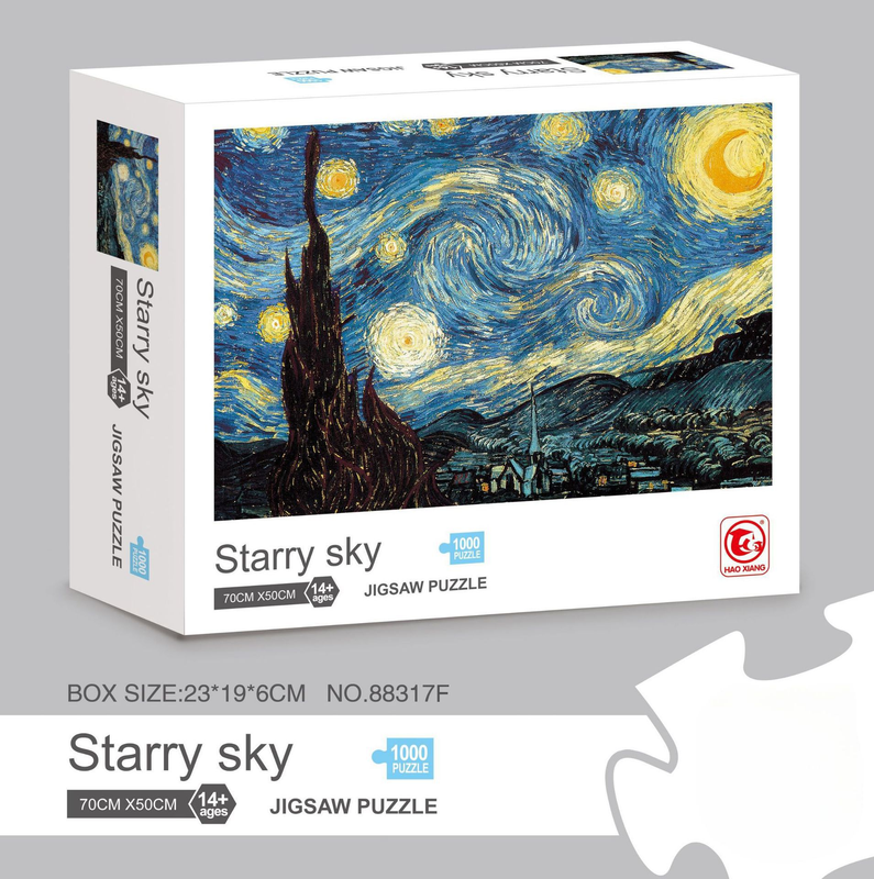 1000 piece Jigsaw Puzzle for Adults - Landscape Cityscape Art, Premium Quality Paper Cardboard, 70x50cm Finished Size, Stress Relief Brain Game Gift for Ages 14+ 【Moonlight Hut】