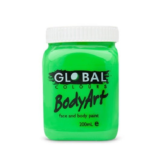 Global Colours BodyArt Face and body paint in Jar 200ml Performance quality - Deep Green