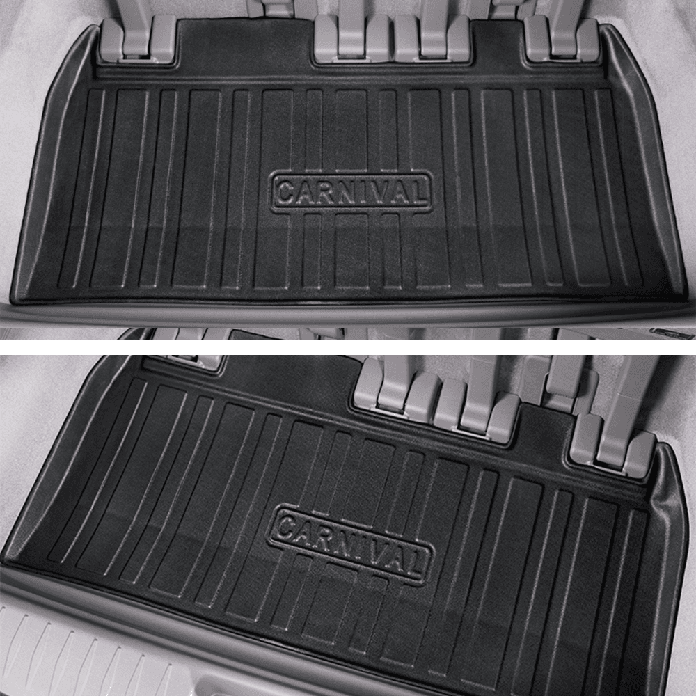 Cargo Mat Kia Carnival 2021-2023 Boot Liner Frunk Mat TPE Cargo Liner All Weather TPE Mat Accessories Rear Trunk Mat Water Proof