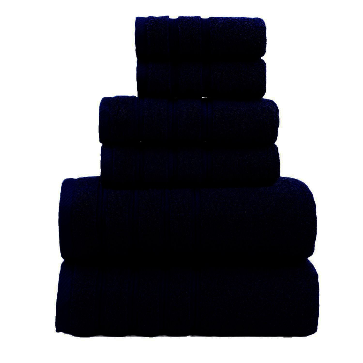 6-Piece Black Towel Set – Soft, Absorbent & Stylish Bathroom Linens