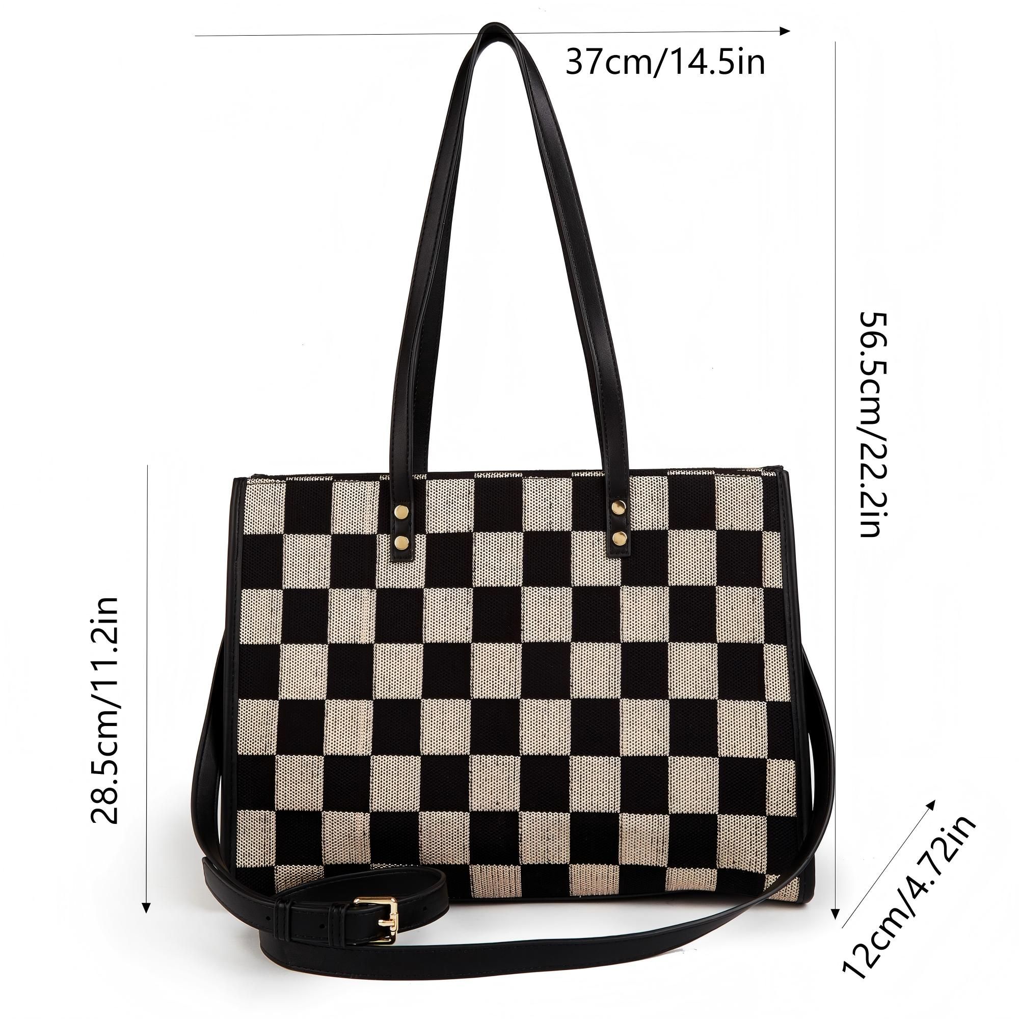 Black and gray color-matched tote bag | large capacity, can be carried by hand or cross-body, suitable for street photography and commuting