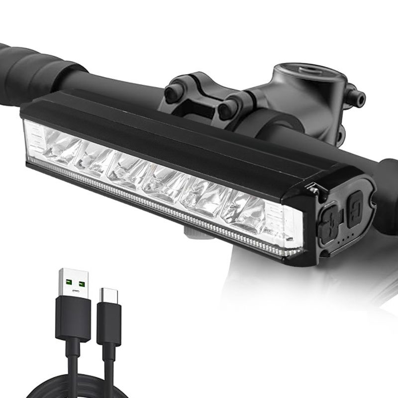 Brand new super bright aluminum alloy bicycle light - USB charging - ideal for mountain bike night rides - compatible with various types of bicycles