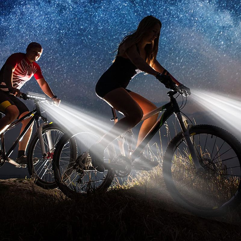 Brand new super bright aluminum alloy bicycle light - USB charging - ideal for mountain bike night rides - compatible with various types of bicycles