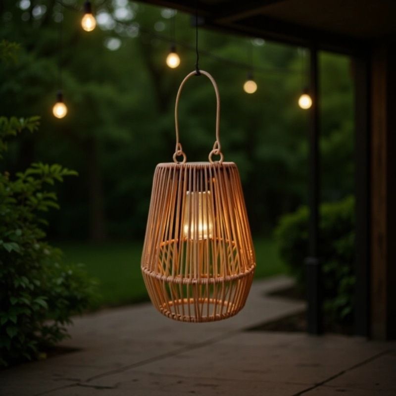 Rattan Hanging Lantern Outdorattan hanging lantern, outdoor lantern, bohemian outdoor decor, natural rattan light, warm light lantern, Australian outdoor lighting, patio lantern, garden lantern, veranda decor, handcrafted lanternor Lantern Bohemian O
