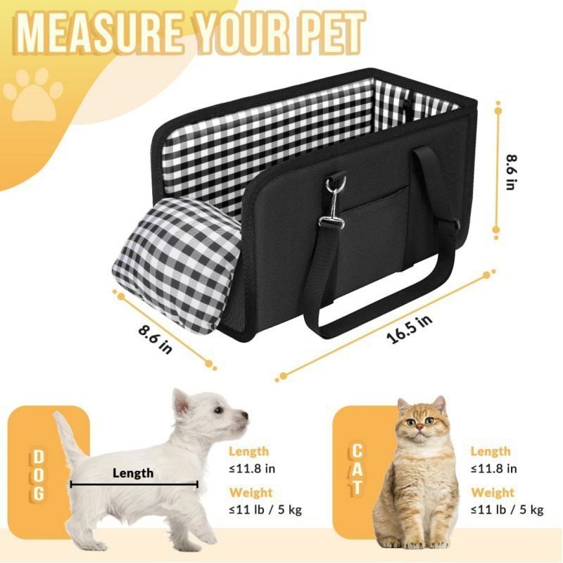 Pet Car Seat Small Dog Car Seat Dog Travel Safety Secure Pet Seat Comfortable