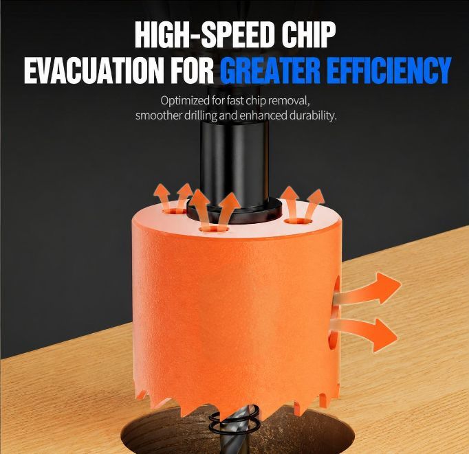 75mm Bi-Metal M42 High Speed Steel Hole Saw | with Pilot Drill Bit, Smooth Cutting Edge for PVC, Drywall, Wood, Plastic, Gypsum Board, Rubber, Thin Metal