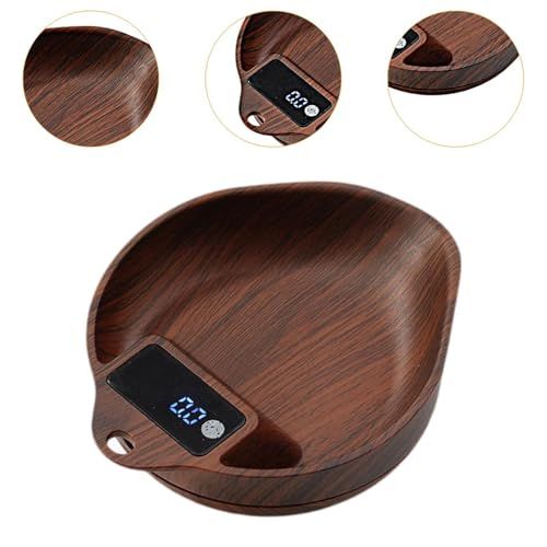 Coffee Bean Scale Weighing Tool Accurate 0.3G to 999G Multifunction Electronic Scale Bean Tray Weighing Scales for Household(Brown)