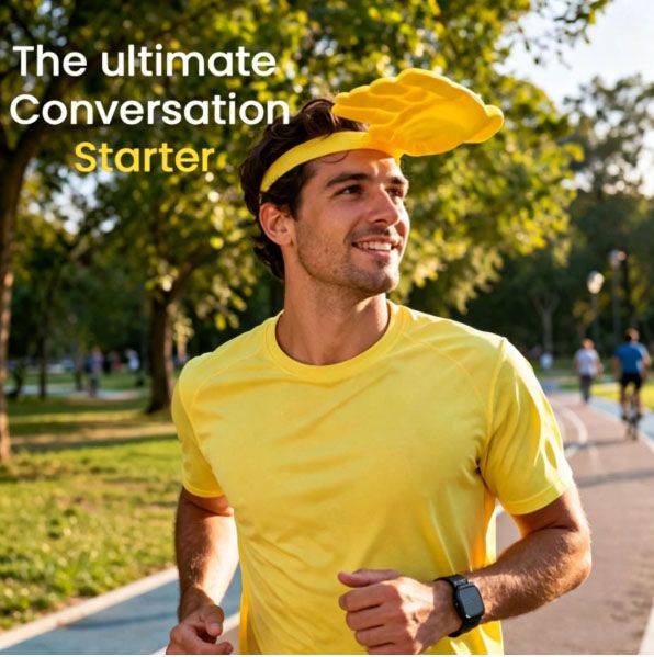 Novelty Hand Shaped Sun Visor Hat, Funny Palm Headband UV Protection Sun Hat, Creative Photo Prop for Women Men, Portable Summer Outdoor Beach Travel Sunshade Headband, One Size Fits All